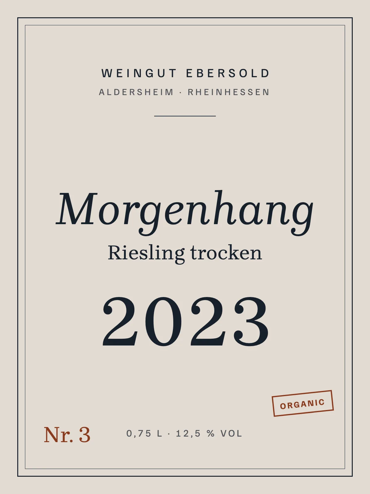 Morgenhang Riesling trocken 2023